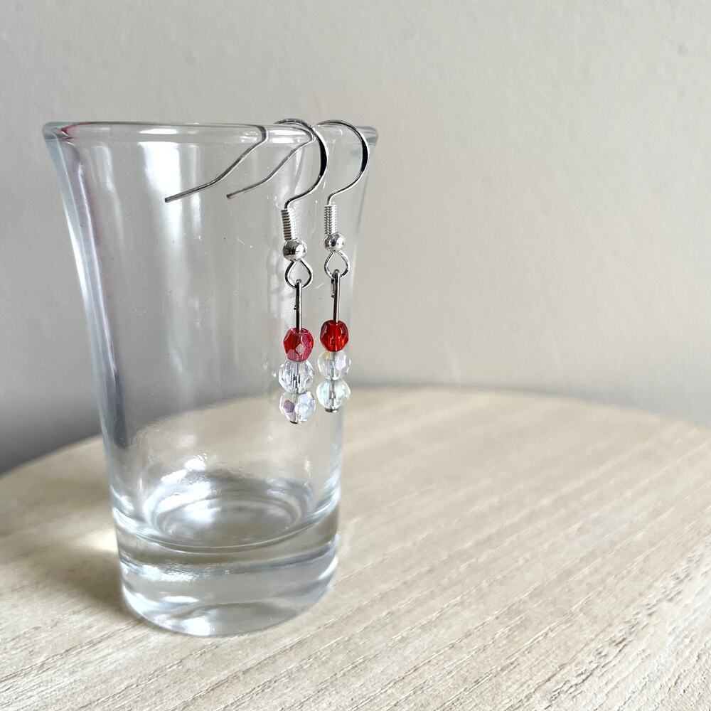 Nilou Beaded Earrings NWT handmade metallic delicate lightweight vintage stateme